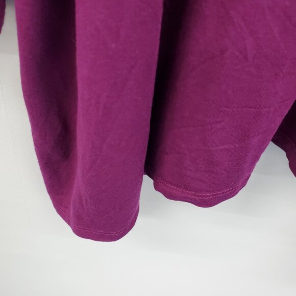 Catherines AnyWear Womens 2X Tunic Top Scoop Neck Long Sleeve Studded Purple - Picture 7 of 16